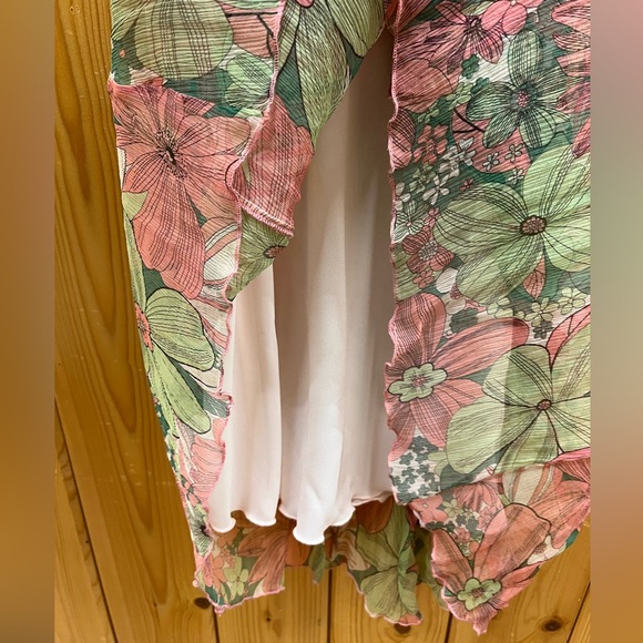 DVF Diane von Furstenberg Vintage 100% Silk Floral Midi Dress, 4 - Picture 7 of 10